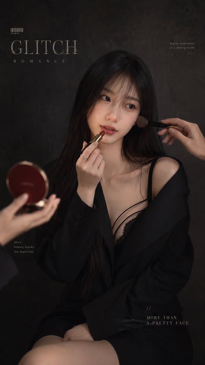 暗黑故障风浪漫美学肖像