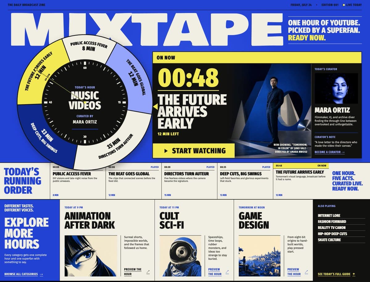 Mixtape Zine 网页重新设计