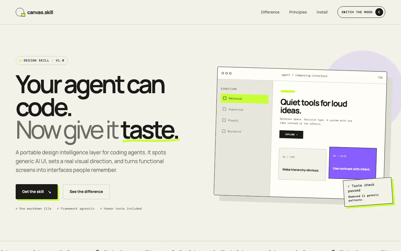 Generated desktop UI