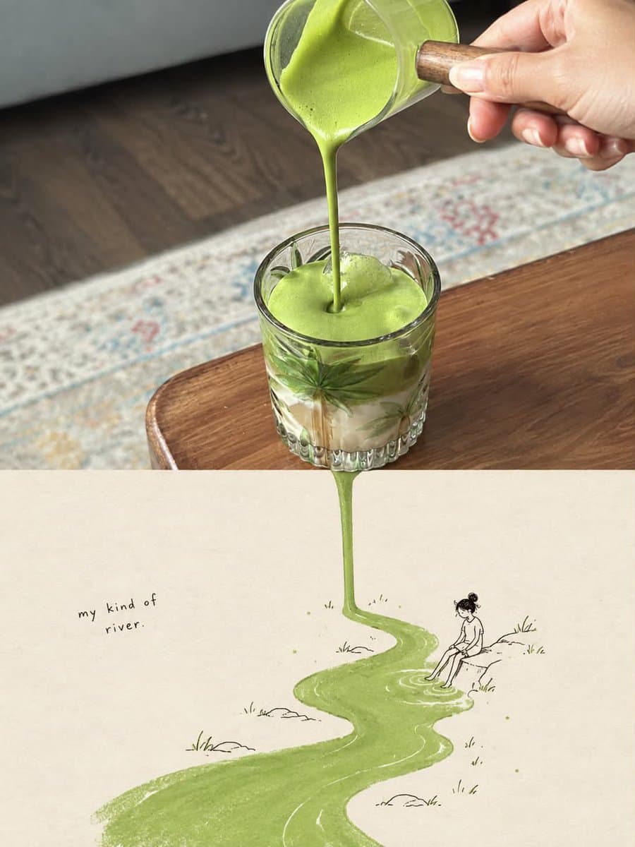 A Photograph Flows into a Hand-Drawn Storybook World