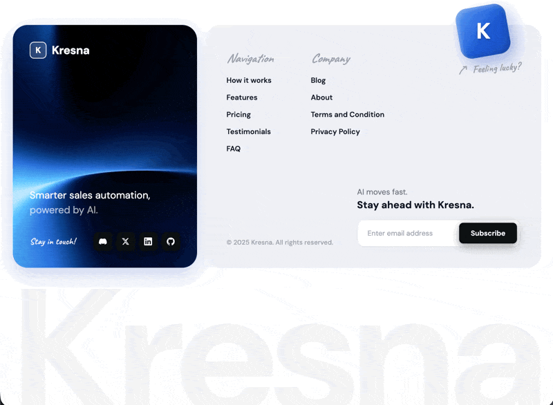 Kresna 页脚