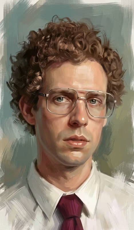 暖色笔触的现代人物油画