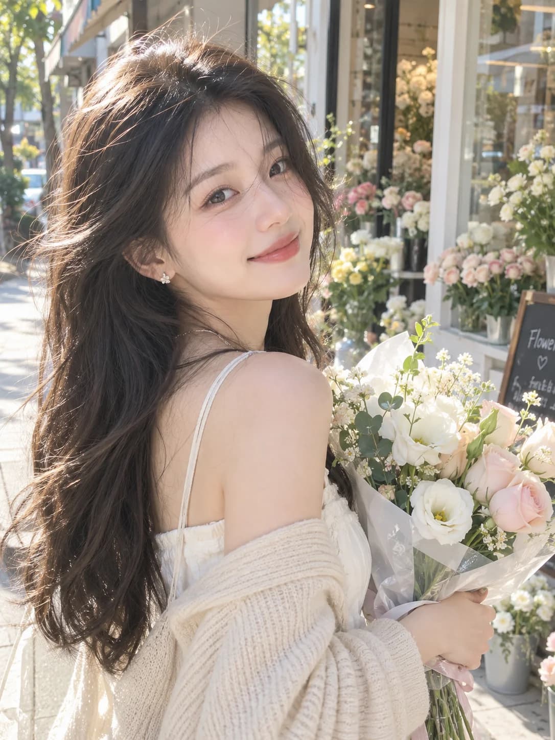 生图 Prompt|花店少女写真|提示词分享