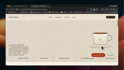 Espresso Subscription Service Landing Page