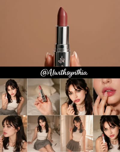 High-End Lipstick Beauty Ad