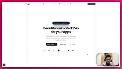 Claude Code Animation Asset Library Landing Page