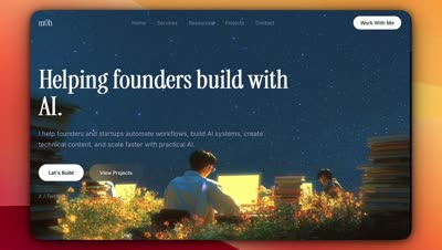 Qwen 3.8 Full-Screen Video Animation Hero