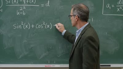 Professor at the Chalkboard