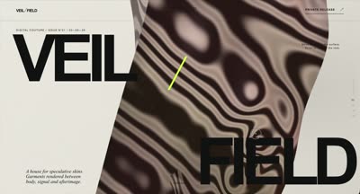 VEIL/FIELD Digital Fashion House Landing Page