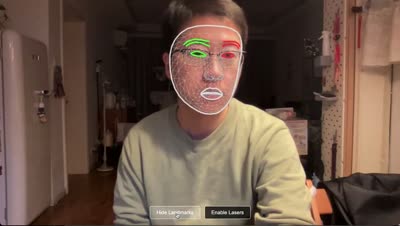 Real-Time Laser Eye Effect With Mediapipe and Three.js