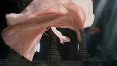Wuxia Temple Warrior: A Golden Energy Dance